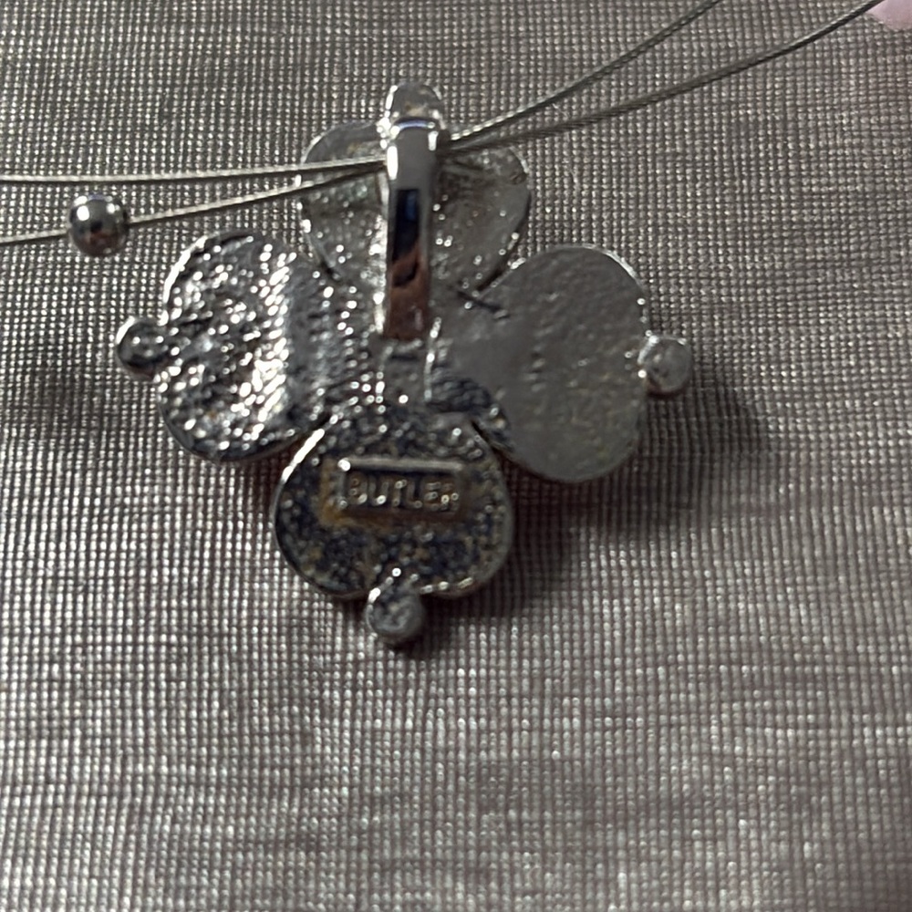 Butler, Pink Floral Pendant Necklace - Picture 2 of 3